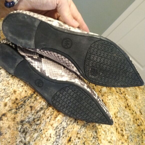 Vintage Snake Print Leather Pointed Toe Flats Michael Kors Size 9.5M - Picture 11 of 13